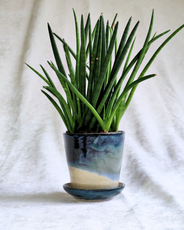 Plant Pot | Ocean Blue & Sand beige | Medium Size